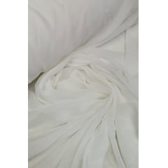 Mousseline Lisa Toque de Seda Off White - Comprimento 1,30 m x Largura 1,47 m 