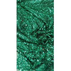 Paetê Bordado Montreal Verde - Comprimento 0,65 cm x Largura 1,30 m 