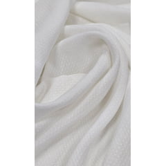 Viscose Italiana Trabalhada  Off White  - Comprimento 4,50 m x Largura 1,45 m 