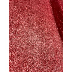 Tule com Glitter Vermelho Pesado COM DEFEITO - Comprimento 0,65 cm x Largura 1,40 m 