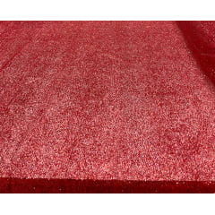 Tule com Glitter Vermelho Pesado COM DEFEITO - Comprimento 0,65 cm x Largura 1,40 m 