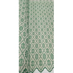 Linho Misto Bordado Imperiale Verde - Comprimento 1,50 m x Largura 1,30 m