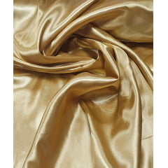 Cetim Charmeusse Liso Dourado - Comprimento 4 m x Largura 1,47 m 