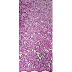Renda Guipir Aveludada Fucsia Modelo 02 - Comprimento 2 m x Largura 1,40 m