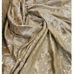 Pelúcia Bordada Dourado - Comprimento 0,80 cm x Largura 1,60 m 