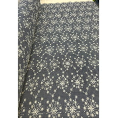 Layse Jeans Bordada BTJ 1 ESCURO - Comprimento 1 m x Largura 1,30 m