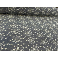 Layse Jeans Bordada BTJ 1 ESCURO - Comprimento 1 m x Largura 1,30 m