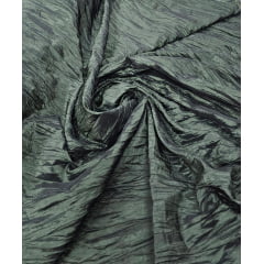 Tafetá Plissado Verde Musgo - Comprimento 1,80 m x Largura 1,40 m 