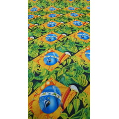 Seda Estampada Gloss Brasil - Comprimento 2,50 m x Largura 1,50 m 