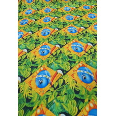 Seda Estampada Gloss Brasil - Comprimento 2,50 m x Largura 1,50 m 