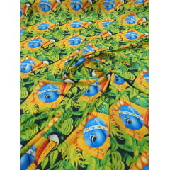 Seda Estampada Gloss Brasil - Comprimento 2,50 m x Largura 1,50 m 
