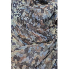 Mousseline com foil animal print  - Comprimento 6 m x Largura 1,50 m 
