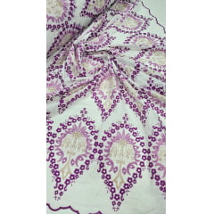 Layse Bordada Marrakech Fucsia Modelo 02 - Comprimento 4 m x Largura 1,30 m