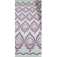 Layse Bordada Marrakech Fucsia Modelo 02 - Comprimento 4 m x Largura 1,30 m