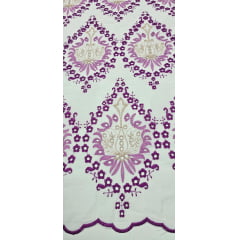 Layse Bordada Marrakech Fucsia Modelo 02 - Comprimento 4 m x Largura 1,30 m