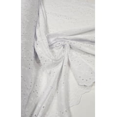 Layse Bordada Branco Modelo I82 - Comprimento 4 m x Largura 1,35 m 