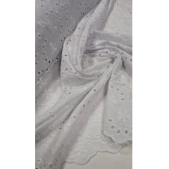 Layse Bordada Branco Modelo I82 - Comprimento 4 m x Largura 1,35 m 