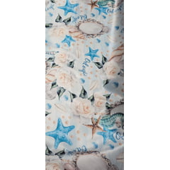 Cetim Estampado Digital Odoyá Iemanjá  - Largura 1,47 m x Comprimento 0,80 CM