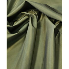 Tafetá Indiano Toque de Seda Verde Militar - Comprimento 2,90 m x Largura 1,45 m 