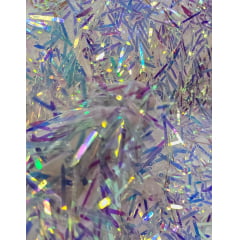 Paetê Rosa Bebê Holográfico Espadas  - Comprimento 0,65 cm x Largura 1,40 m  