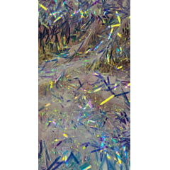 Paetê Rosa Bebê Holográfico Espadas  - Comprimento 0,65 cm x Largura 1,40 m  