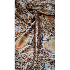 Cetim Estampado Digital Omolu 02 COM FALHA - Comprimento 1 m x Largura 1,47 m 