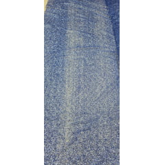 Tule com Glitter Azul Serenity Pesado COM FALHA NO GLITTER - Comprimento 3,70  m x Largura 1,40 m  