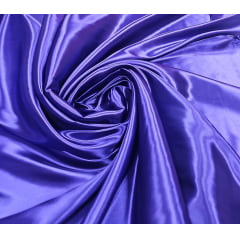 Cetim Charmeusse Liso Azul Carbono - Comprimento 1,50 m x Largura 1,47 m 