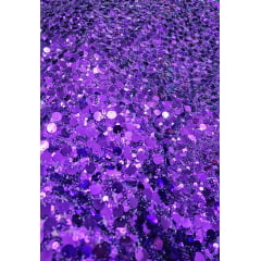 Paetê Bordado Montreal Roxo - Comprimento 0,80 cm x Largura 1,30 m 