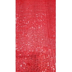 Paetê Bordado Glamour Light com Elastano Vermelho Ferrari - Comprimento 0,90 cm x Largura 1,40 m 