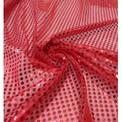 Paetê Colado Carnaval Vermelho - Comprimento 2 m x Largura 1,15 m