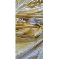 Malha Tai Day com Foil Amarelo - Comprimento 4 m x Largura 1,60 m 