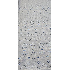 Layse Bordada Premium Off White Lucky - Comprimento 1,50 m x Largura 1,30 m 