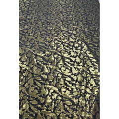 Jacquard Metálico Adamascado Dourado - Comprimento 1 m x Largura 1,55 m
