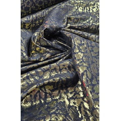 Jacquard Metálico Adamascado Dourado - Comprimento 1 m x Largura 1,55 m