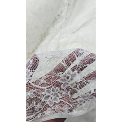 Renda Tipo Chantilly Off White ST01 - Comprimento 2 m x Largura 1,47 m 