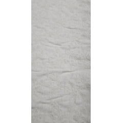Cambraia de Linho com Viscose Natural Bordado Cordonê - Comprimento 0,75 cm x Largura 1,45 m 