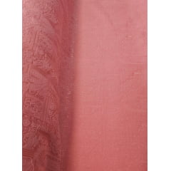 Bengaline Jacquard Adamascada Acetinada Coral - Comprimento 2,80 m x Largura 1,45 m 