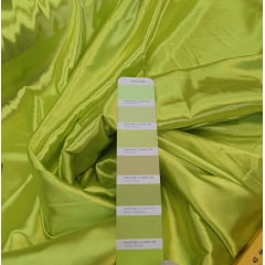 Cetim Charmeusse c/ Lycra Verde Lima COM SUJEIRA - Comprimento 1 m x Largura 1,47 m 