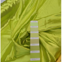 Cetim Charmeusse c/ Lycra Verde Lima COM SUJEIRA - Comprimento 1 m x Largura 1,47 m 
