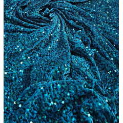 Veludo Cristal Bordado Verde Garrafa - Comprimento 2,80 m x Largura 1,50 m