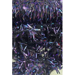 Paetê Preto Holográfico Espadas - Comprimento 0,95 cm x Largura 1,40 m 