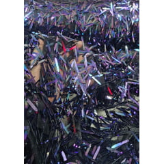 Paetê Preto Holográfico Espadas - Comprimento 0,95 cm x Largura 1,40 m 