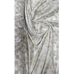 Cambraia Bordada Palermo Off White com Ouro Velho - Comprimento 0,80 cm x Largura 1,45 m