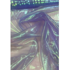 Organza Holográfica Lilás - Comprimento 1,70 m x Largura 1,50 m 