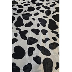 Cetim Estampado Digital Vaca  COM DEFEITO NO TECIDO - Comprimento 2 m x Largura 1,47 m 