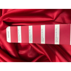 Crepe Amanda Liso Vermelho Cereja FIO PUXADO - Comprimento 1 m x Largura 1,50 m 