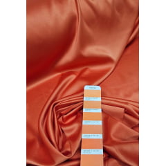 Crepe Amanda Liso Laranja Cenoura SUJEIRA/AMASSADO - Comprimento 0,60 cm x Largura 1,50 m 