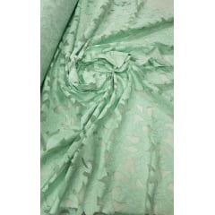 Tule Bordado Courino Verde Menta - Comprimento 4 m x Largura 1,45 m