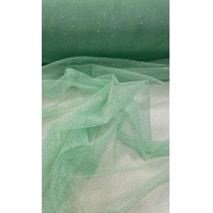 Tule com Glitter Fantasy Maça Verde - Comprimento 1,50 m x Largura 1,50 m Tule com Glitter Fantasy Maça Verde - Comprimento 1,50 m x Largura 1,50 m
